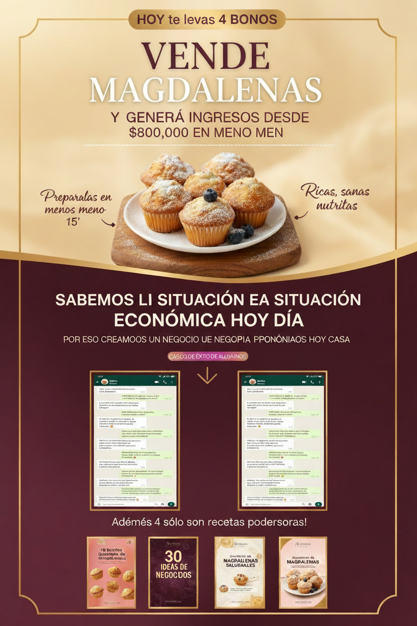 Emprende con Magdalenas —2  Ebook + 4 Bonos Exclusivos